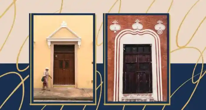 Door frames in colonial houses - Yucatan